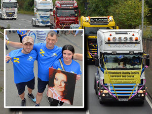 The annual Kingswinford Charity Truck Convoy in honour of Rachel Day in 2021