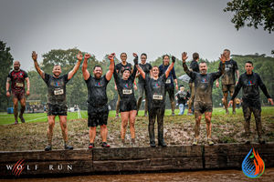 LFS Team, taking the leap together in the 10 k Wolf run