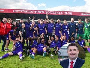 AFC Telford United celebrate. Picture: Kieren Griffin. 