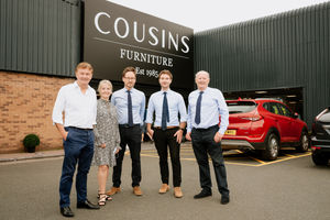 Alan Ward in Shrewsbury has been taken over by Cousins. In Picture L>R: Edward Shotton, Louise Shotton, John Shotton, Tom Shotton and Robert Shotton