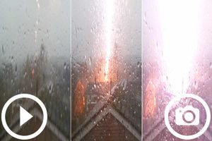 Supporting image for story: Lightning strikes over Shropshire as storms batter county