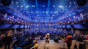 An artist's impression of what the interior of the Civic Hall will look like.