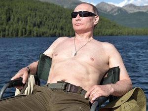 Supporting image for story: Vladimir Putin is on an outdoorsy holiday and it may remind you of a certain song