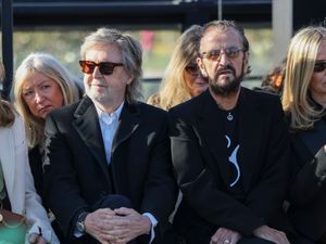 Supporting image for story: Paul McCartney and Ringo Starr sit front row at Stella McCartney fashion show