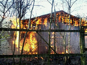 Supporting image for story: Fire destroys Hednesford sawmill as arsonists strike