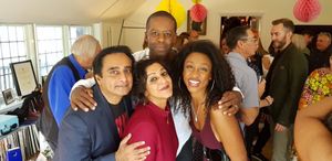 Beverley Knight belts out the hits to surprise Lenny Henry at his star-studded 60th birthday bash