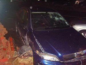 The car involved in the crash. Photo supplied by Christine Gittoes.