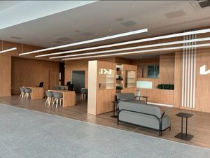 New sales desks and customer waiting area