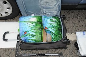 Some of the drugs in a suitcase bought from a supermarket