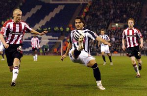 Filipe Teixeira in action against Sheffield United