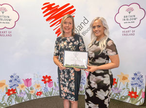 Natalie Bainbridge and Councillor Care Johnson