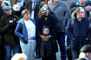 Families gathered for Wolverhampton Remembrance Sunday service