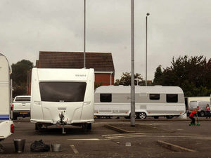 Supporting image for story: Travellers set up camp in Dudley learning centre car park