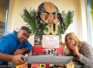 The cake he made for Predator star Arnold Schwarzenegger