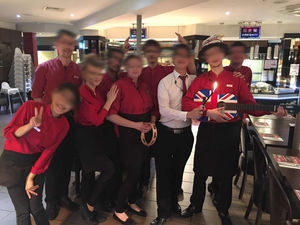 Bosses released these photos which they said showed staff enjoying parties