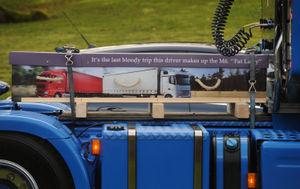 The coffin was a unique tribute to the popular trucker