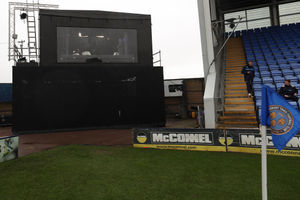 A temporary TV studio was installed for the BBC team