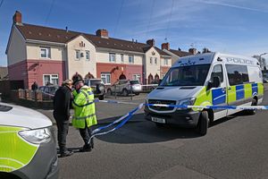 Police at the scene of a fatal shooting on Eastfield Grove, Wolverhampton.