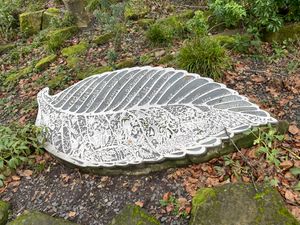 Leaf sculpture with poem A Park Is, Walsall Aboretum Walsall Council Planet Art Commissions