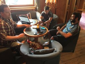 The bearded wonder with Mr Spiers