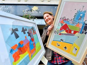 Supporting image for story: Artist's work brews up a display in Market Drayton coffee shop
