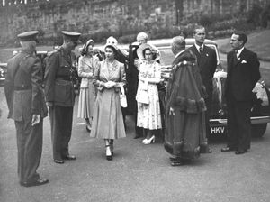 1949: The then Princess Elizabeth and the Duke of Edinburgh in Shrewsbury for the Royal Show which was held in Sundorne, that year