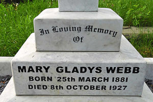 A close-up of the memorial plaque