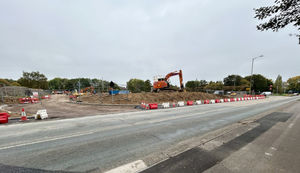 Construction work underway at Hazeldine Park.