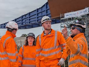 Among the workers were members of the Victor Buyk group, who implemented the sliding technology