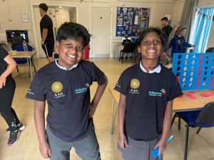 Children at Arleston Youth Club sport their t-shirts