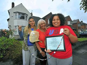 Supporting image for story: Shanay back at Penn home after tornado ordeal