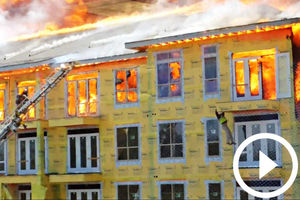 Supporting image for story: Incredible video shows rescue from building inferno