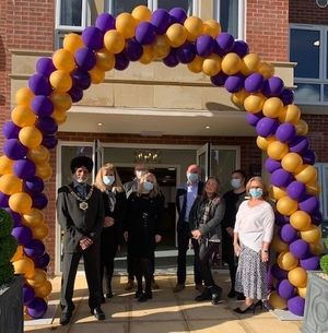 Councillor Amrik Jhawar, Mayor of the Borough of Telford and Wrekin, opening new care home Priorslee House