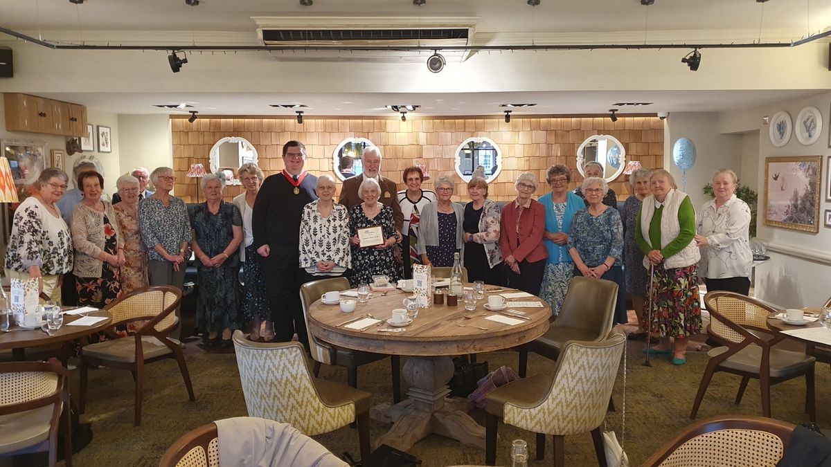 Deputy Mayor of Oswestry joins diamond anniversary celebrations for Oswestry Community Group for retirees