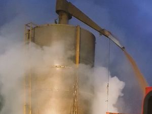 Supporting image for story: Wheat destroyed in silo fire