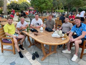 The Shrewsbury fans in Doha