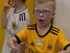 Supporting image for story: WATCH: Young Wolves mascot rallies players during Brighton half time