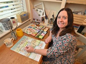 Supporting image for story: 'I transformed my hobby into a career creating whimsical watercolours inspired by Shropshire landmarks and wildlife'