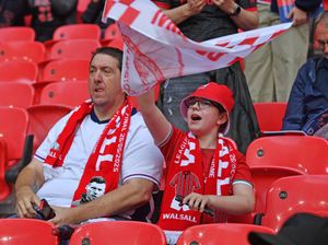 Walsall fans before the game
