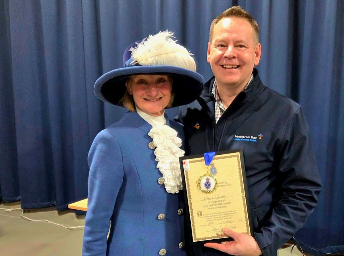 Charity CEO receives a Shropshire High Sheriff’s Award Charity CEO receives a Shropshire High Sheriff’s Award