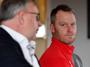 .New Walsall manager Michael Flynn is unveiled to the media..