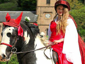 Supporting image for story: St George's Day 2017: Horse-back riders make their way into Ironbridge