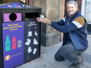 Supporting image for story: Newport town centre recycling scheme proves an early success 