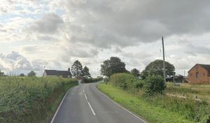 The collision happened on the B4380 in Wroxeter on Monday. Photo: Google