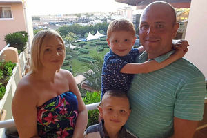 Family together – Kerry, Callum, Liam and Andy Finazzi