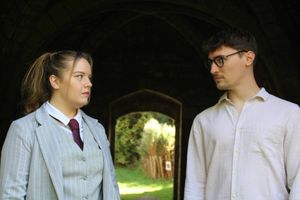 Katie Kinnon who is playing Judas), with Joseph Childs who has taken on the role of Jesus. Picture: Danny Clayton 