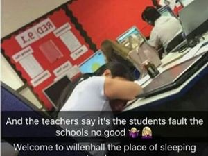 Supporting image for story: Agency teacher snapped sleeping in class at Willenhall E-Act Academy