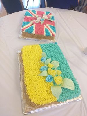 Flags featured on these cakes