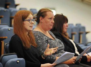 The dragons grill the students