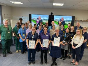 Staff from across UHNM are presented with their Chief Executive Award. Credit: UHNM. With permission for all LDRS partners